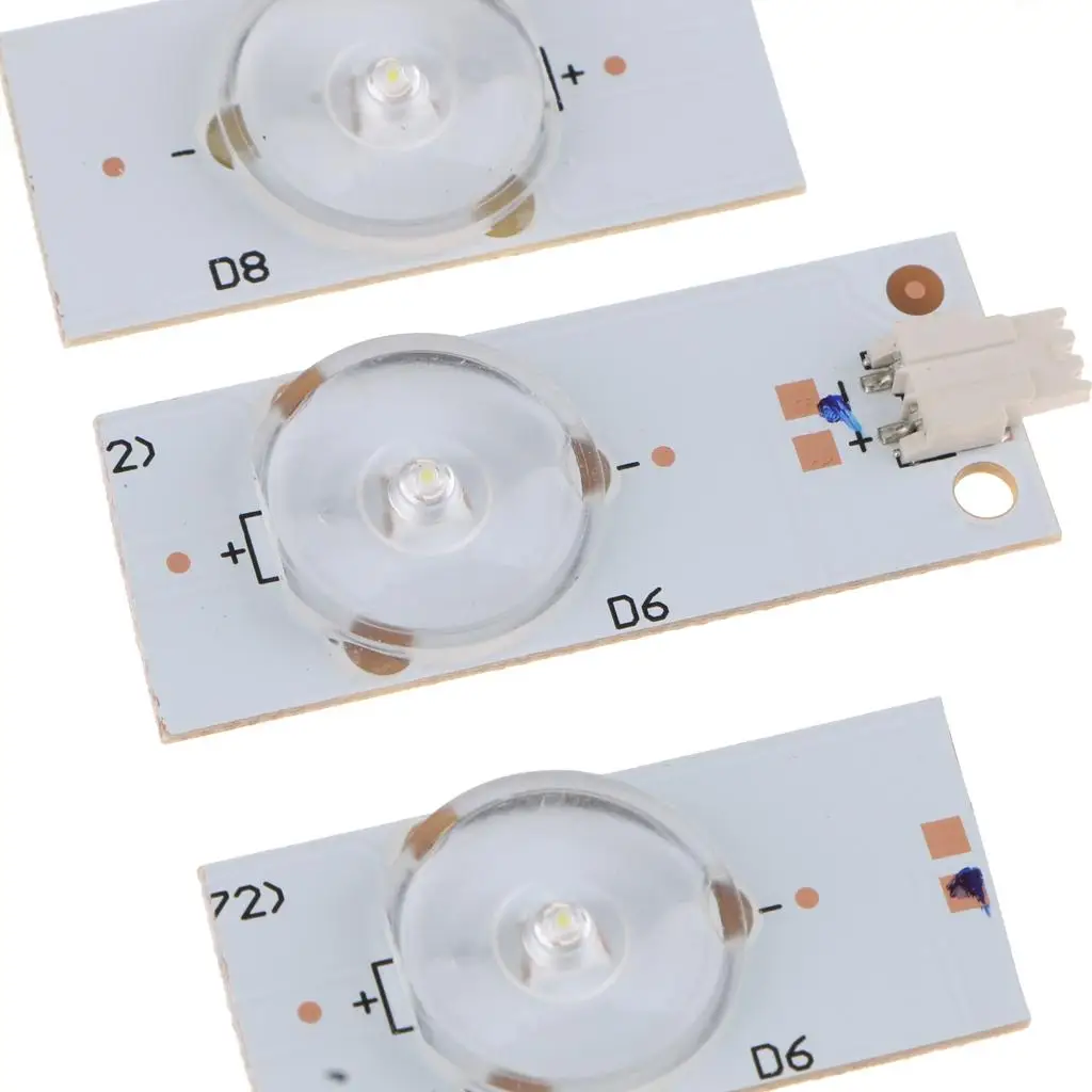 20pcs LED Strip Light Beads Kit 6V Power Supply, SMD Lamp White Color for TV
