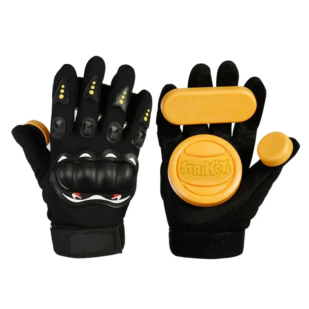 4.33inch Longboarding Gloves Downhill with  Pucks Safety Guard