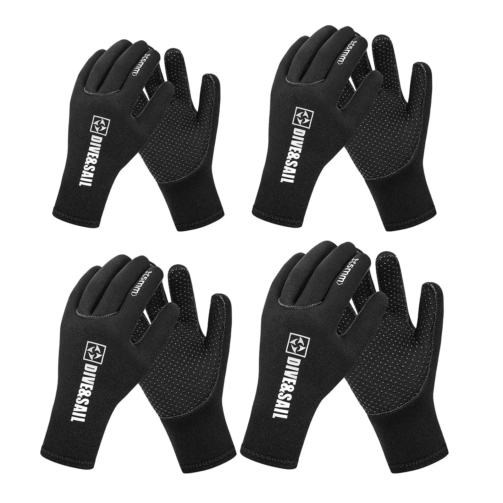 5MM Neoprene Swimming Gloves Snorkeling Equipment Anti Scratch Keep Warm Wetsuit Gloves for Swimming Spearfishing Water Sports