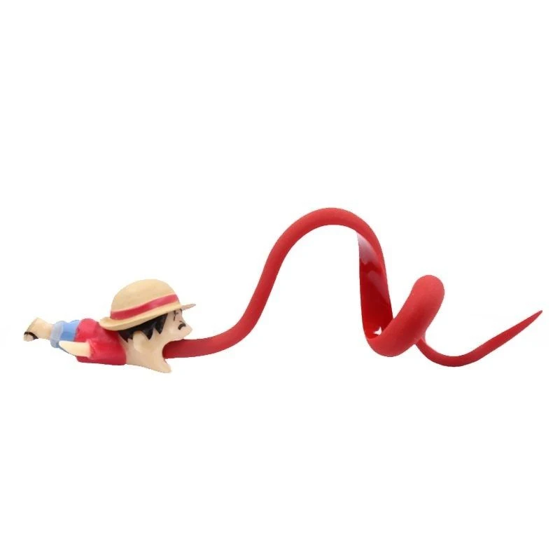 ONE PIECE Luffy Wire Data Line Holder Action Figure Anime Cartoon Toys Cable USB Protector Car Motorcycle Accessories Kids Gifts