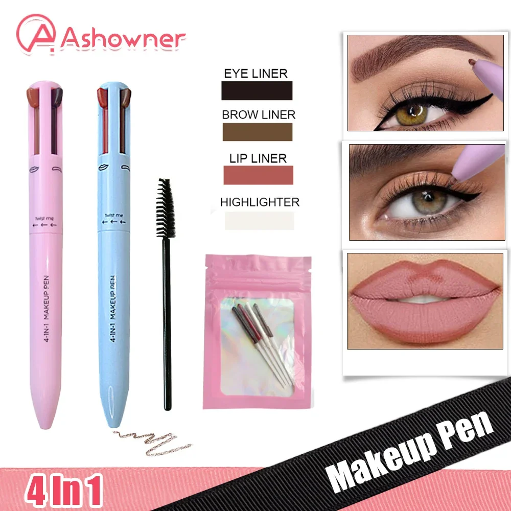 Best of 4 In 1 Eyebrow Pencil Waterproof Drawing Eye Brow Long Lasting Easy Color Eyebrow Pen Sweatproof Makeup Pen Cosmetic Tool Reviews & Tips