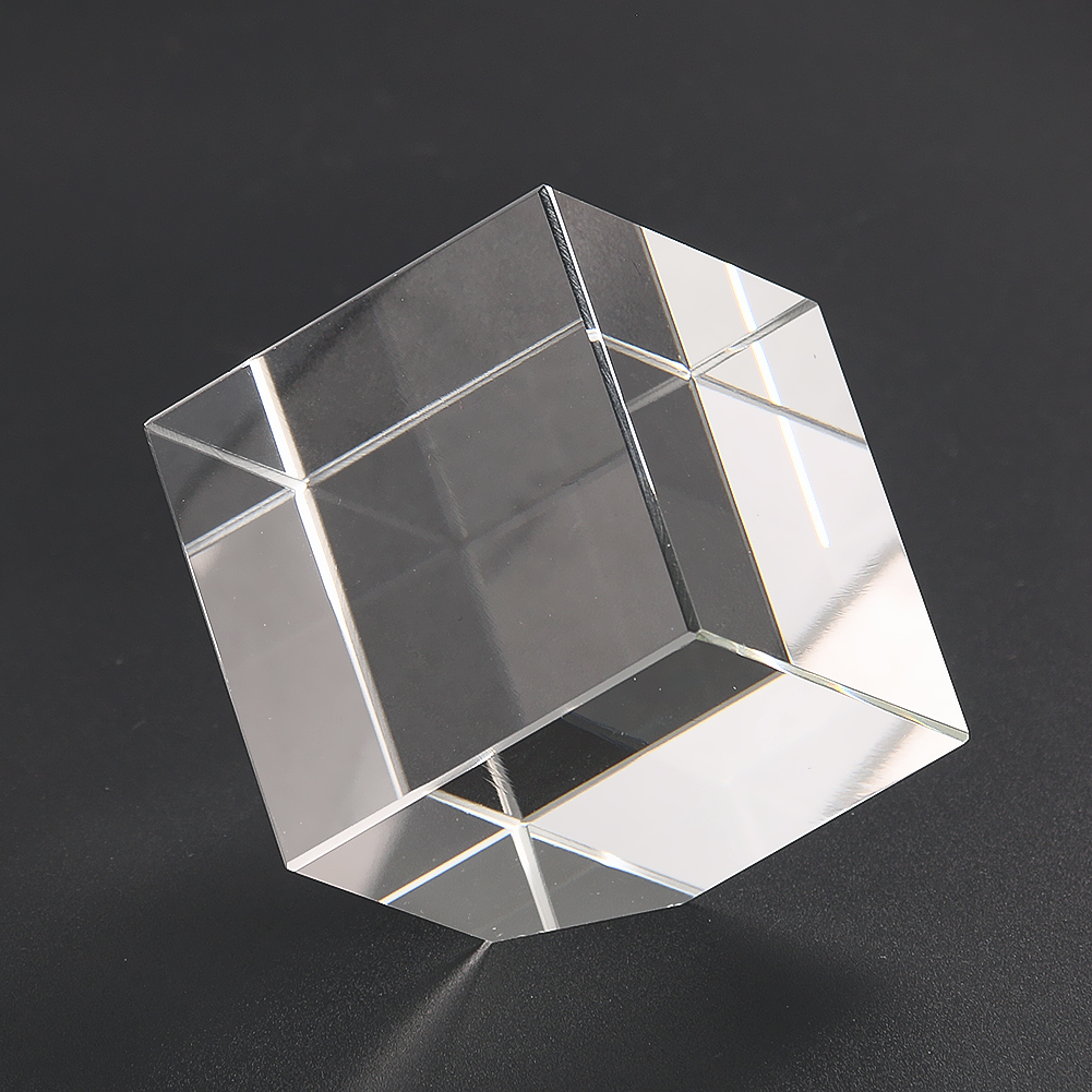 1PC Vertikal Geschnitten Kristall Quadrat Ornamente Home Office Desktop Moderne Kunst Dekoration Zubehör Transparent Miniatur Handwerk – Detail 3
