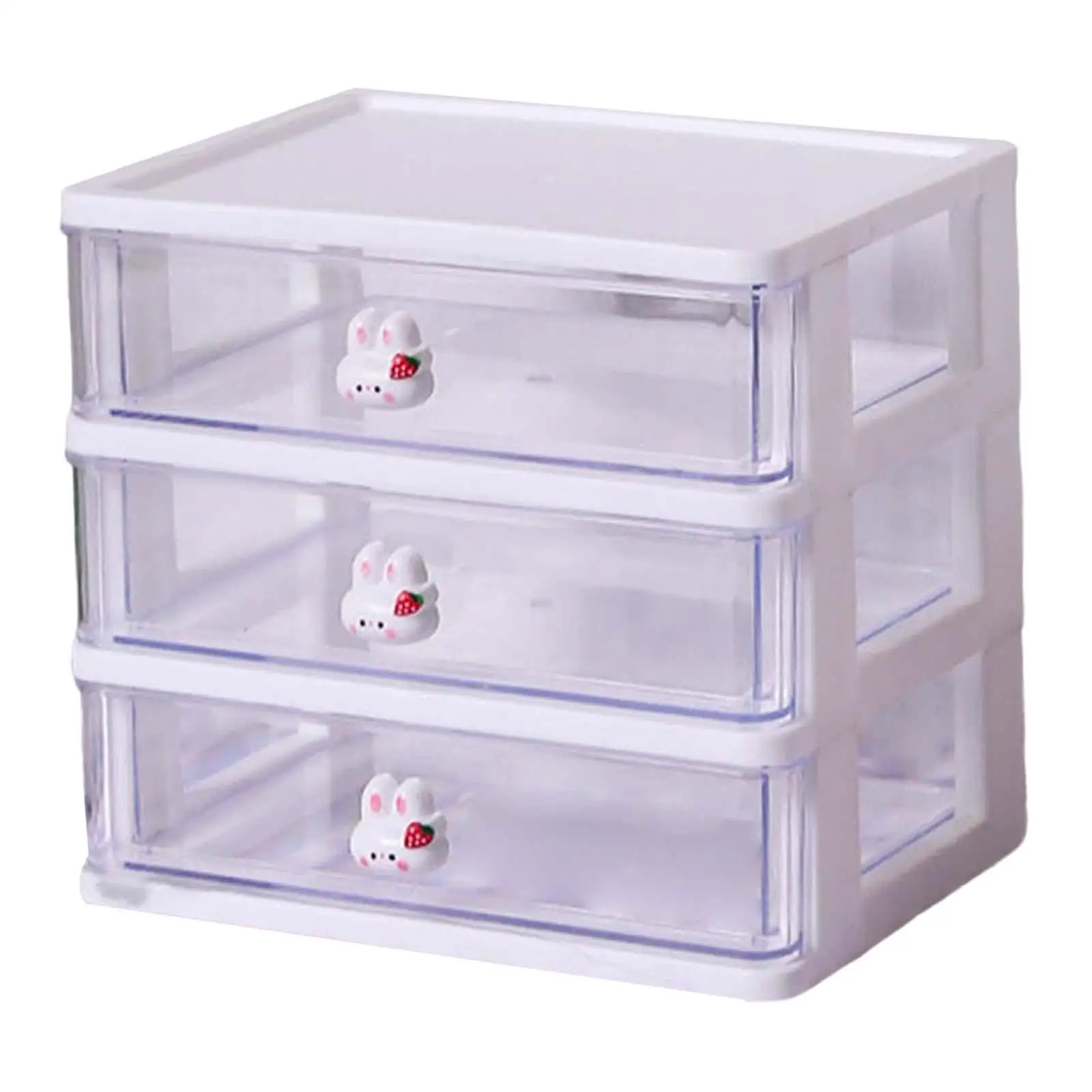 Desk Organizer with Drawer Makeup Holder Storage Drawers Case Cosmetic Organiser Case Tidy for Dressing Table Countertop Dorm