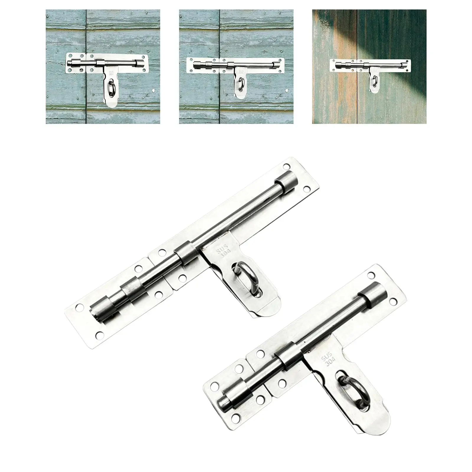 4Pcs Door Security Slide Lock Latch Multifunction Door Lock Door Latch for Household Wardrobe Inside Door Hotel Residential Use