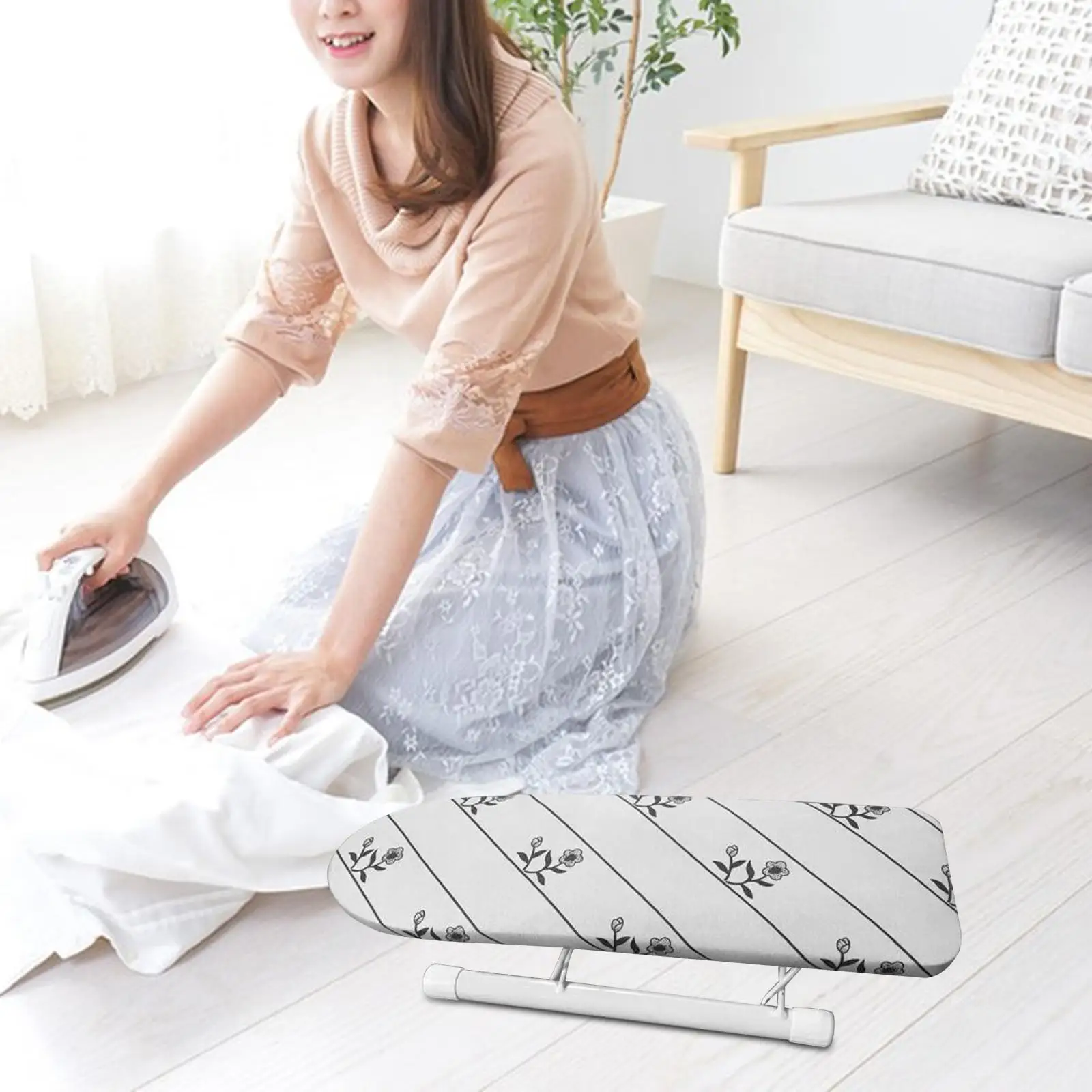 Small Ironing Board with Iron Board Cover Sleeve Rack Portable Tabletop Iron Board for Dorm Laundry Room Home Sewing Room Travel