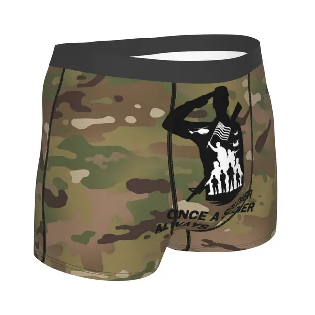 US Army Star Logo Underwear Men Sexy United States Soldier Camo
