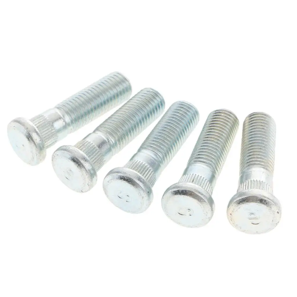 5 Pieces M10*1.5 Serrated Wheel Stud for