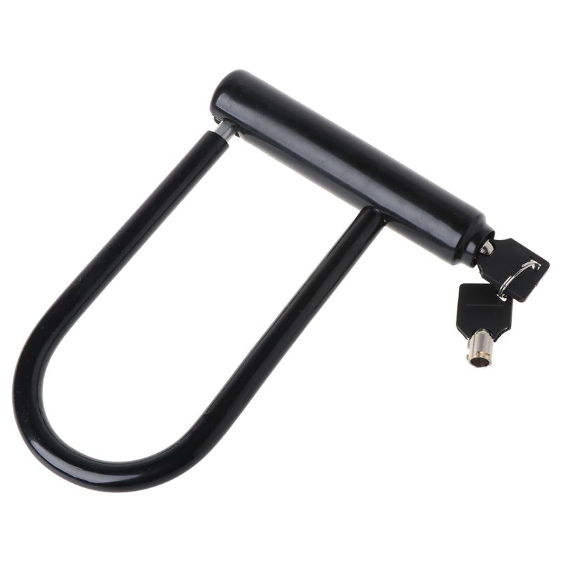 U-Schloss Fahrrad Fahrrad Motorrad Radfahren Roller Sicherheit Stahlkette + 2 Schlüssel Neu – Detail 10