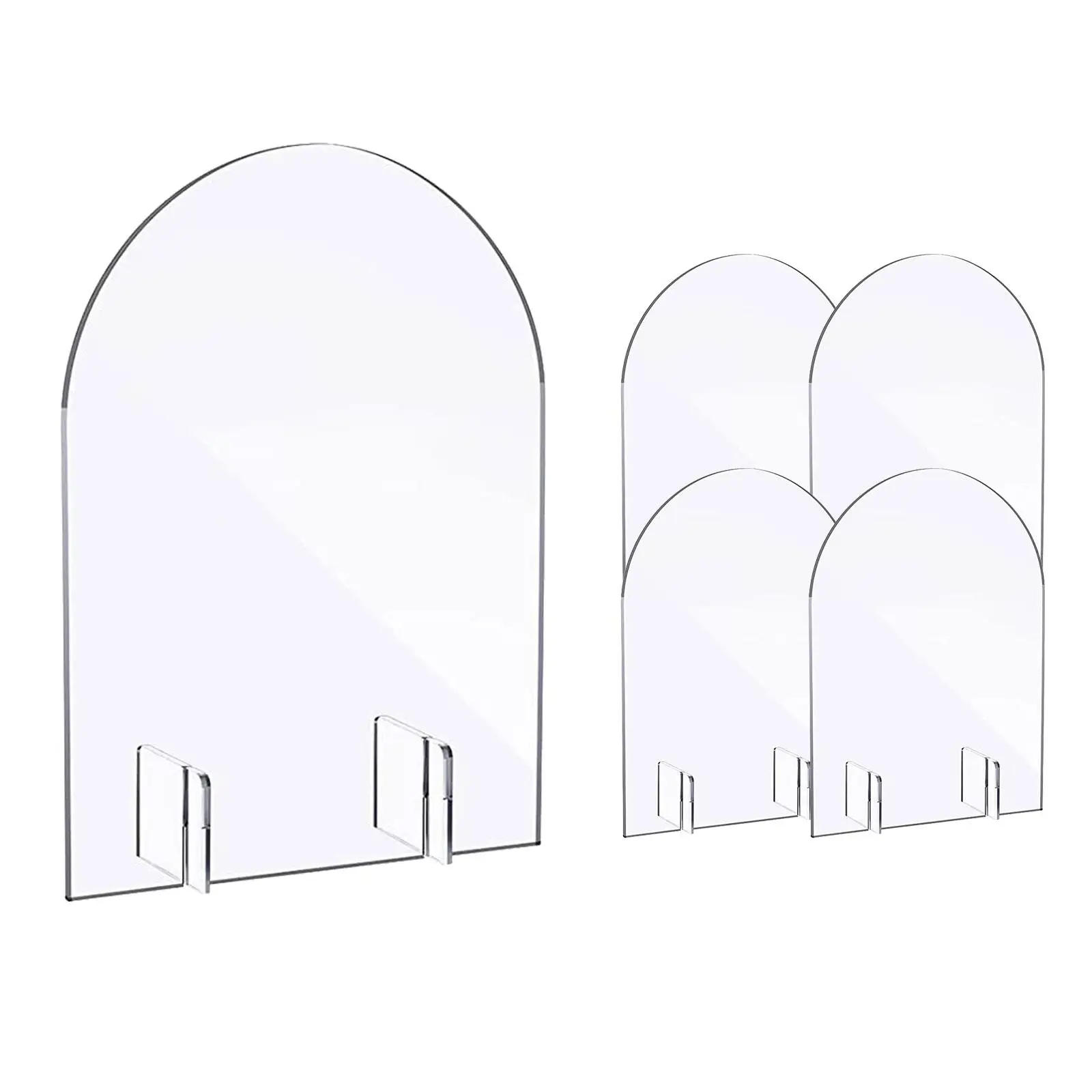 Clear Arch Acrylic Sign with Stand Table Numbers Stand Ornaments DIY Blank Plate