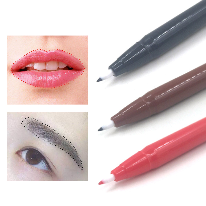 Best of 2 / 3pcs Waterproof Tattoo Pencil Microblading Surgical Skin Marker Pen Eyebrow Lip Liner Permanent Makeup Tattoo Positioning Pen Reviews & Tips