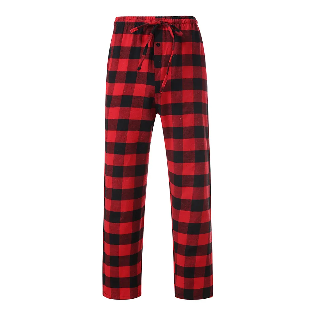Tanie Czerwone męskie spodnie w kratę dorywczo Oversize luźne szerokie z sklep