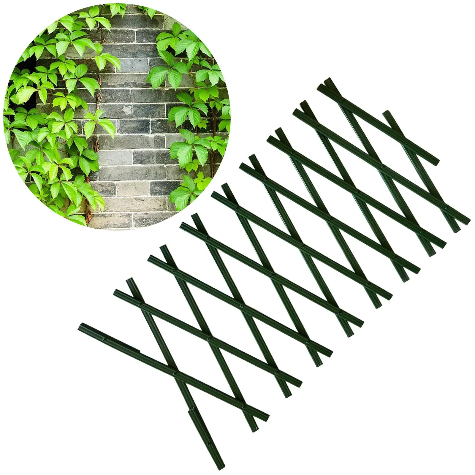 Plastic Garden Fence Retractable Climbing Plants Wall Trellis for Courtyard Lawn Decor