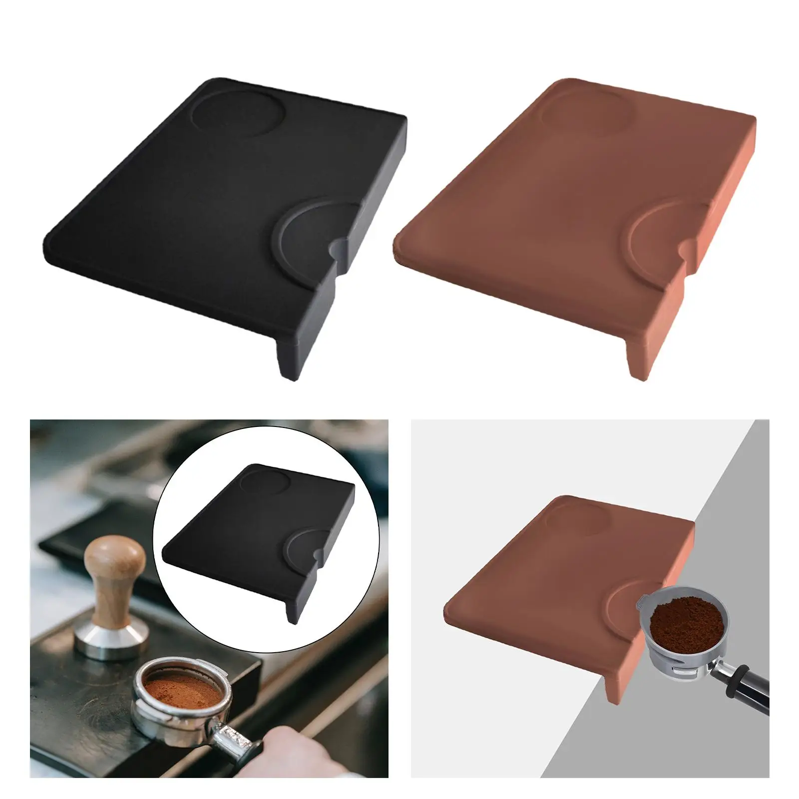 Non Slip Silicone Coffee Pad Espresso accessory Tools Wear Resistance Flat Coffee Tamper Mat for Families Leisure Bars