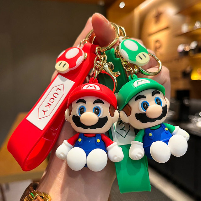 22 Styles Super Mario Keychain Mario Bros Luigi Toad Yoshi Bowser Action  Figure Model PVC Cartoon Bag Doll Pendant Toys Gift - AliExpress