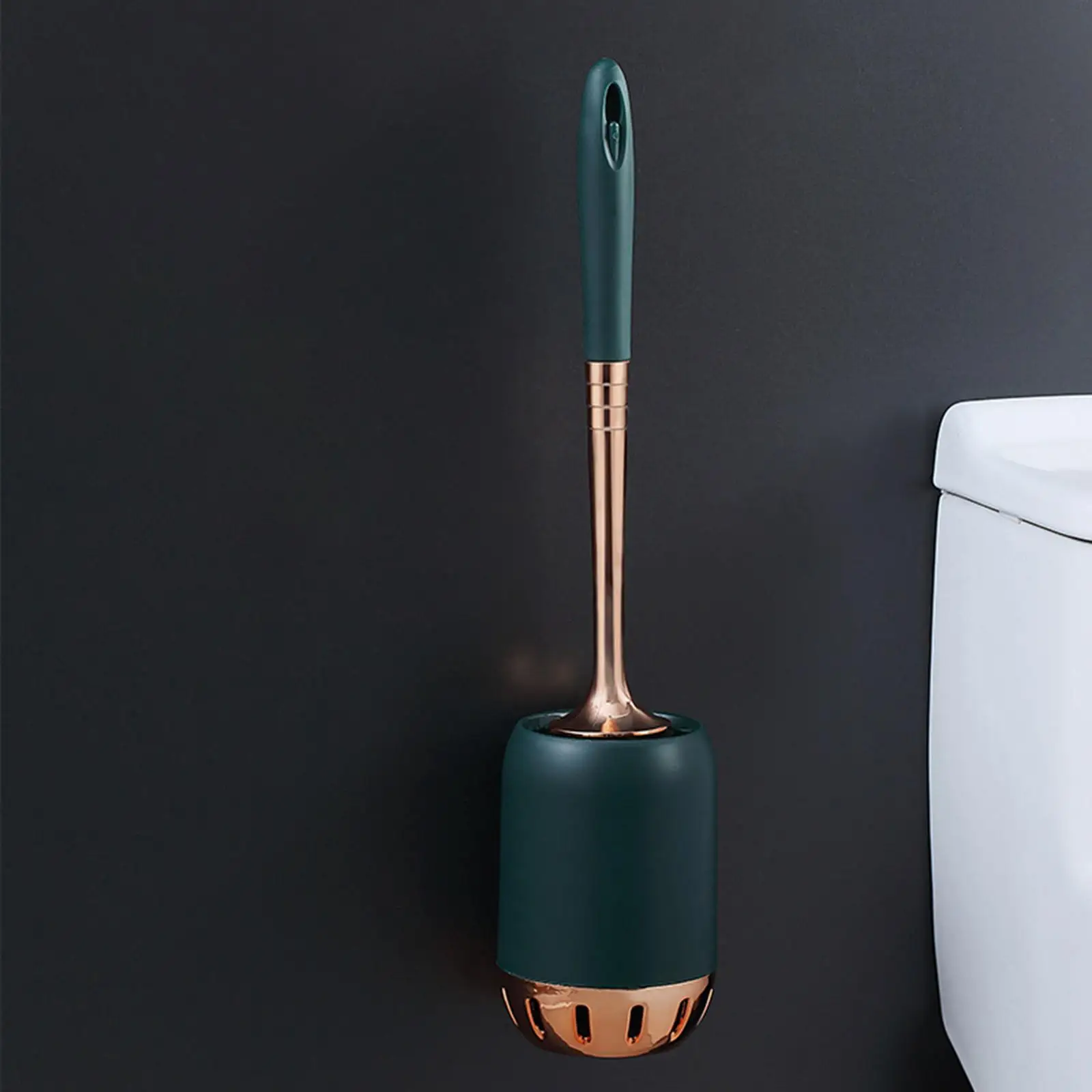 Toilet Brush and Holder Wall Hanging Fashionable Style Durable for Bathroom