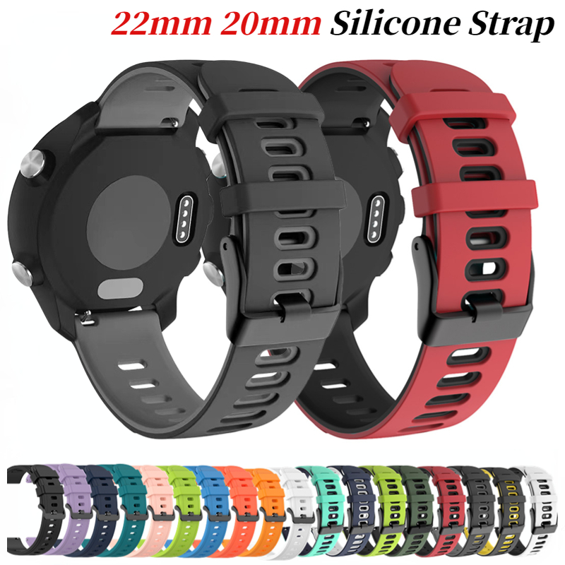 22 mm 20 mm Silikonarmband für Samsung Watch 7/6/5/4 Huawei Watch 5/4/3/GT6-5-4-3 Sportarmband Gürtel Amazfit Active 2/GTR/GTS – Detail 1