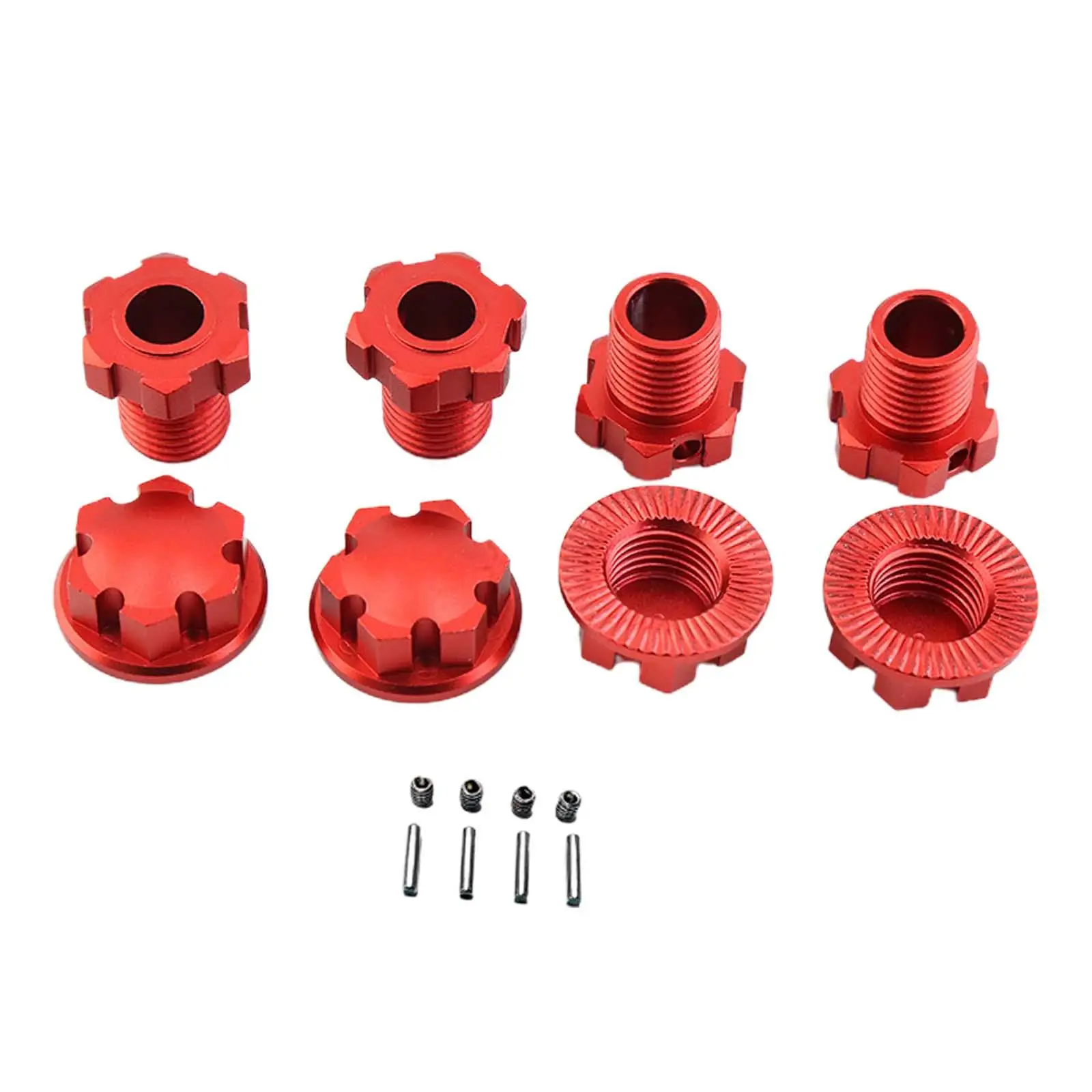 4x Splined Wheel Hubs Hex Durable RC Car Spare Part 17mm Hex Nuts for Maxx Sledge E Revo VXI Hobby RC Car Vehicle DIY Accessory