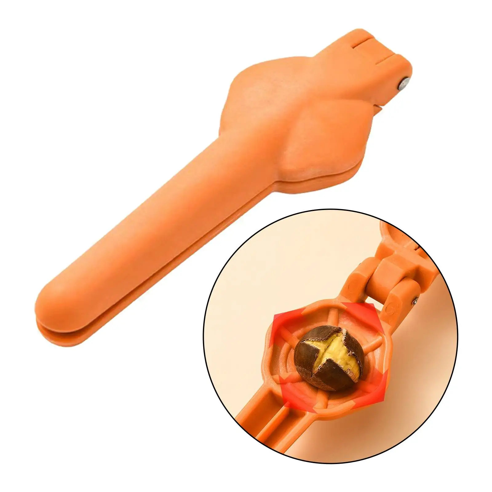 Chestnut Clip Kitchen Gadgets PP and Stainless Steel Household Quick Operate Dried Fruit Opener Peel Remover Portable Nutcracker