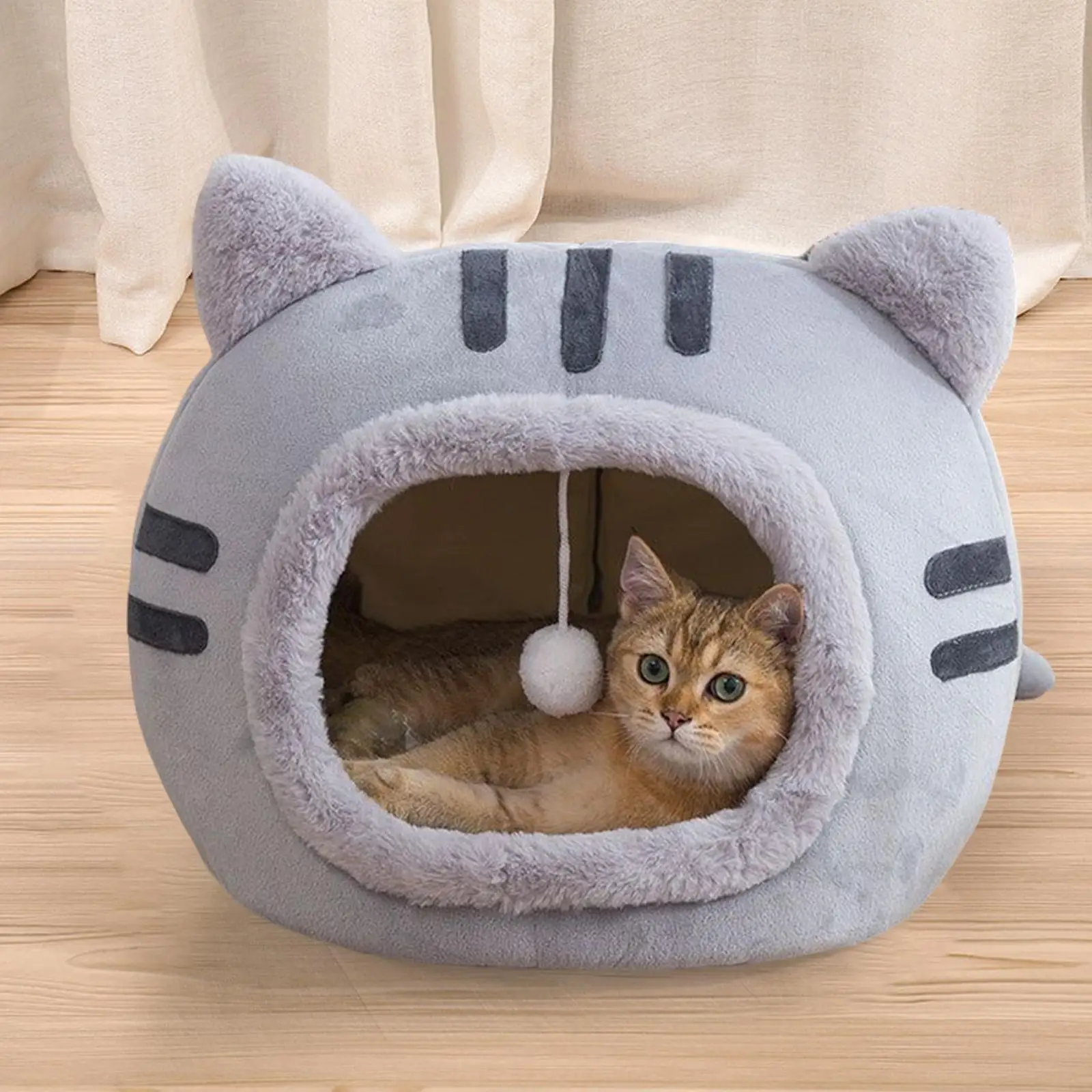 Cute Cave Cat Beds Dog Bed Puppy Kennel Basket Anti Slip Bottom Cushion Kitten House for Small Medium Puppy Supplies