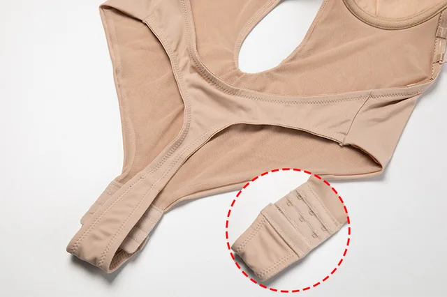 Bodysuit Shapewear Deep V-Neck Body Backless Clear Strap Padded
