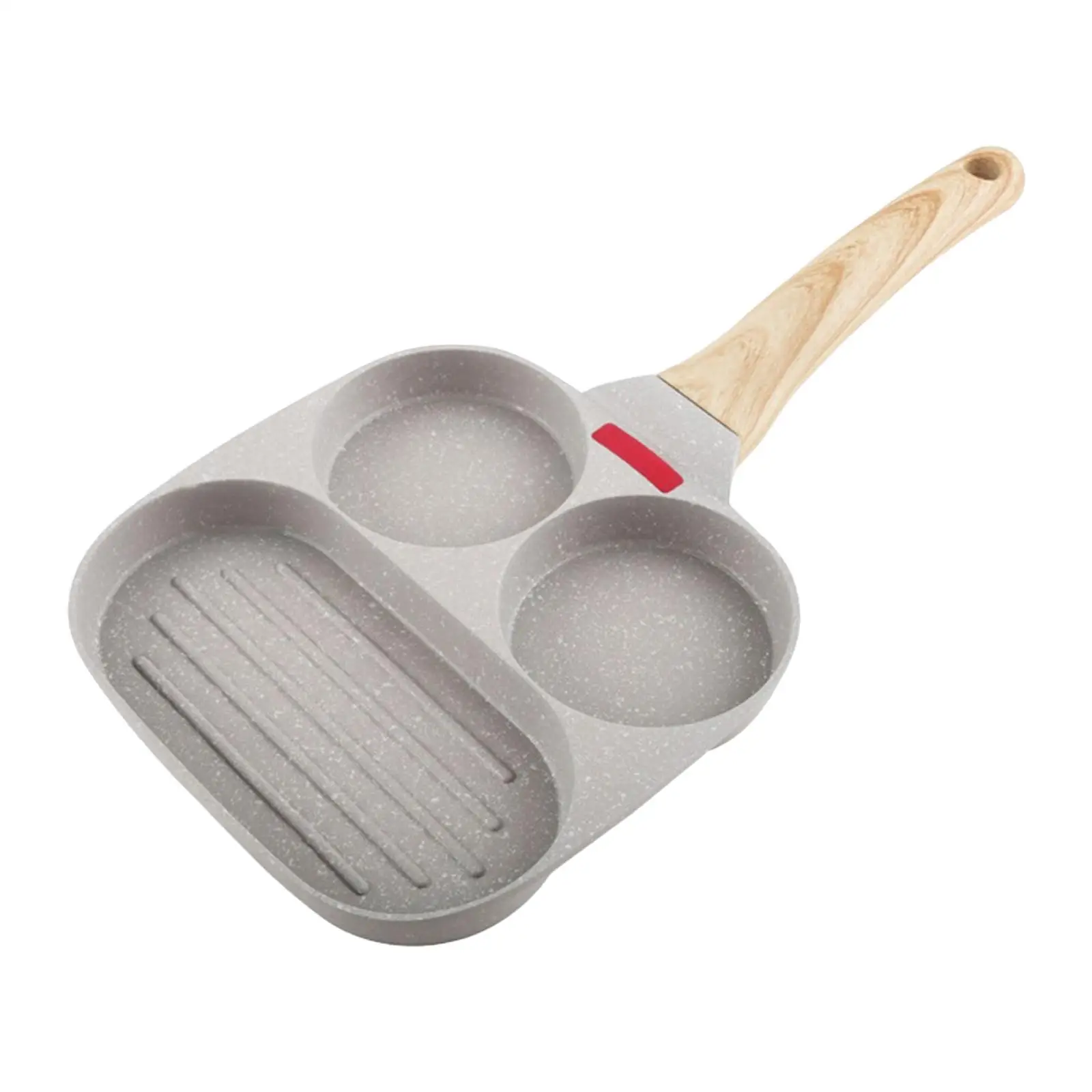 Egg Frying Pan 2 Cup with Anti Scald Handle Sandwich Maker Multifunction Baking Pan for Restaurant Camping Sausage Home Kitchen