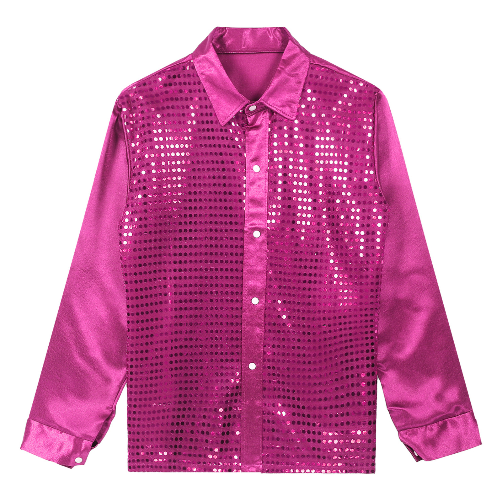Männer Hip Hop Jazz Latin Dance Tops Langarm Shiny Pailletten Revers Hemd Tops Nachtclub Party Pole Dance Leistung Dancewear – Detail 26