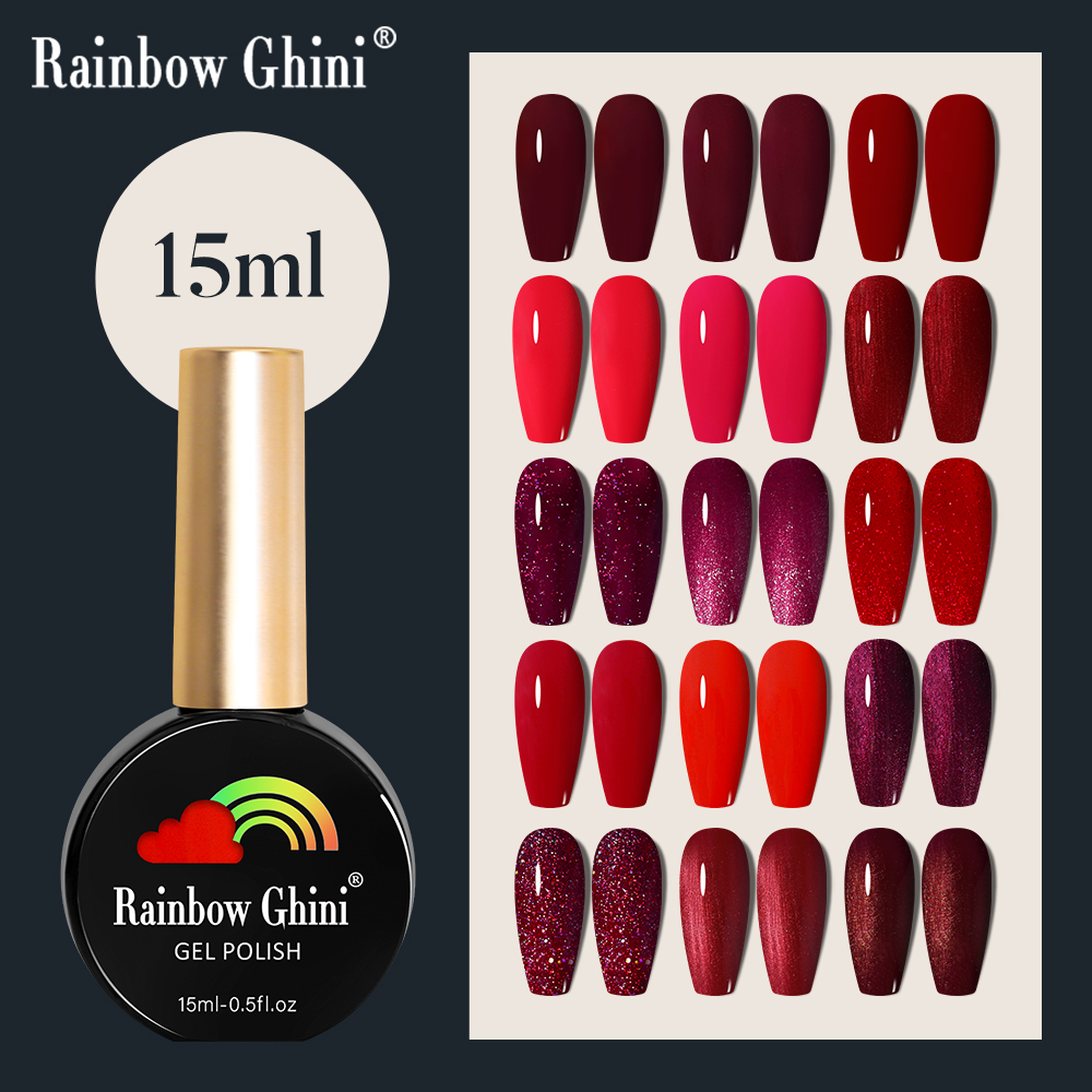 Best of RG 15ML Red Hybrid Nail Gel Polish Nail Supplies Vernis Semi Permanent Nail Art Manicure LED UV Glitter Gel Nail Varnishes 2023 Reviews & Tips