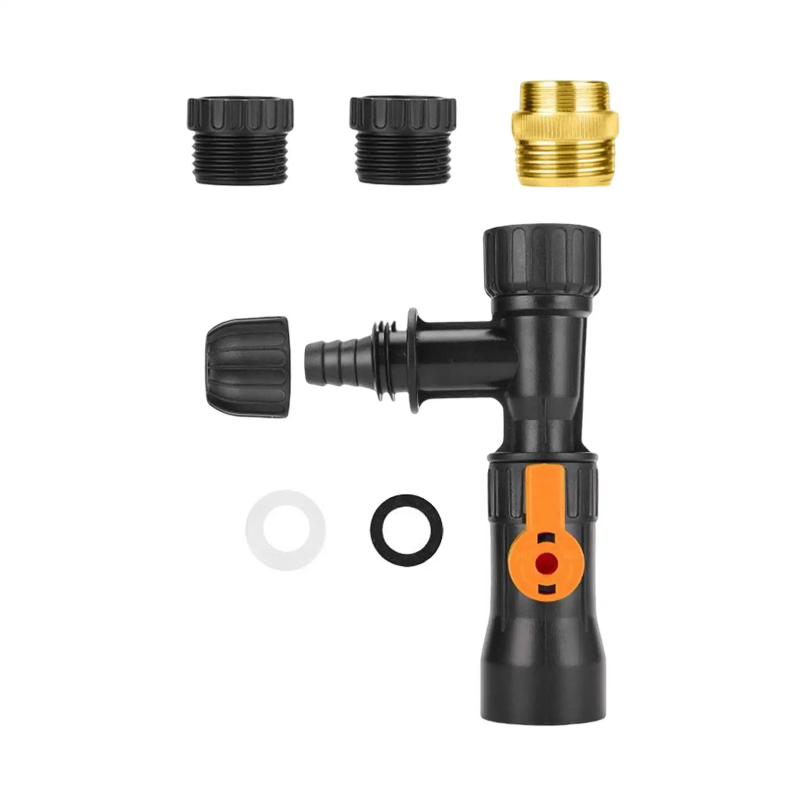Aquarium Hose Water Changer with 4 Faucet Adapter Fittings Water Change Tool