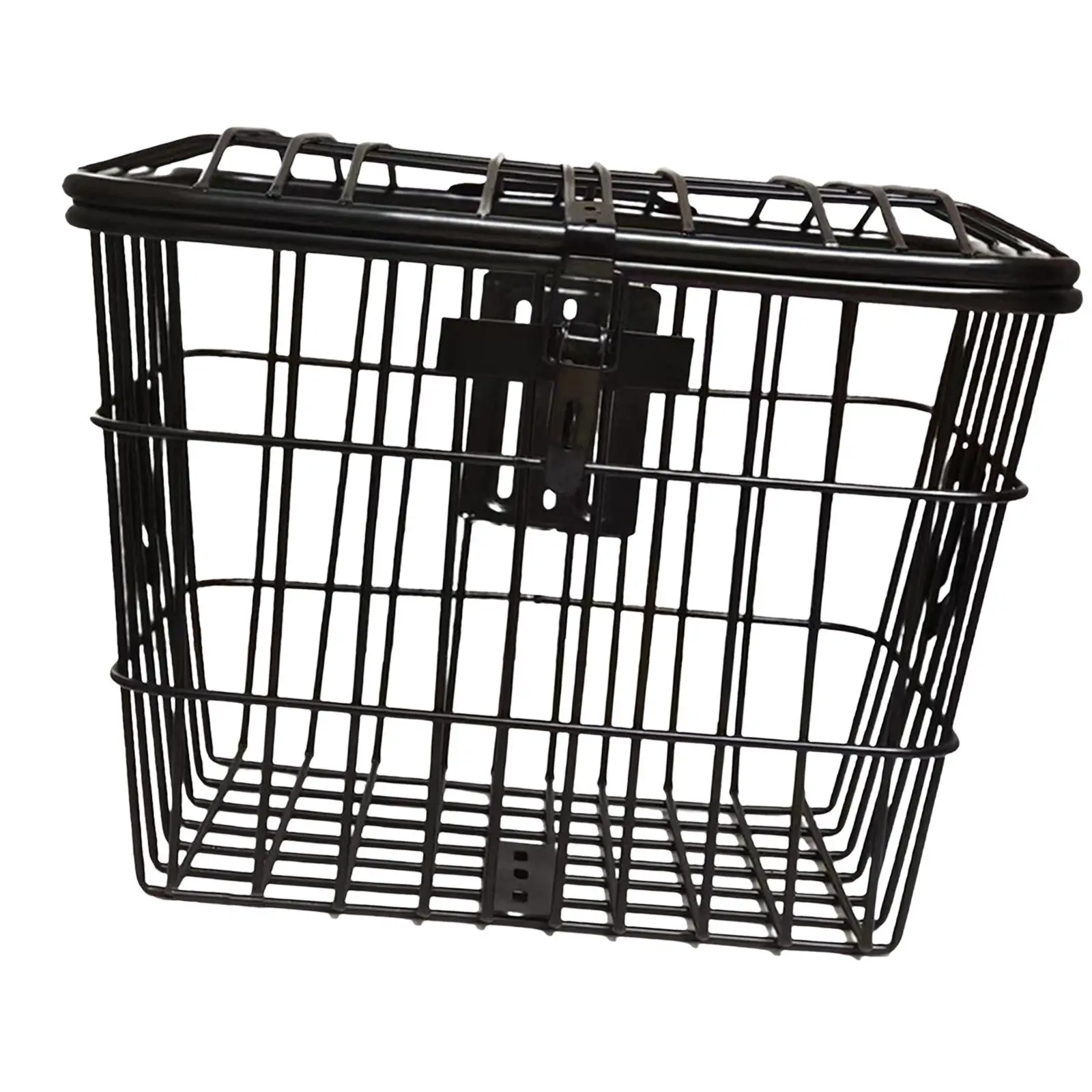 Metal Bike Basket Storage Box Cargo Rack Organizer Durable with Mounting Screws