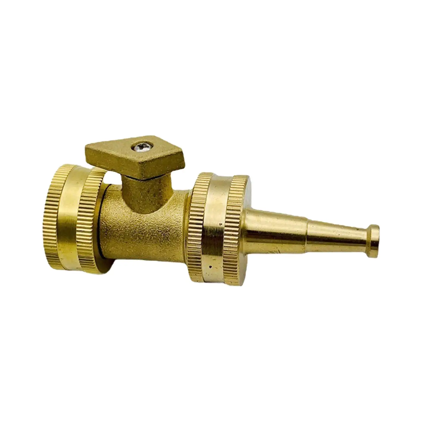 Twist Hose Nozzle with Hose Shut Off switch Brass Sweeper Nozzle Water Hose Sprayer Nozzle for Driveway Washing Car Outdoor Deck