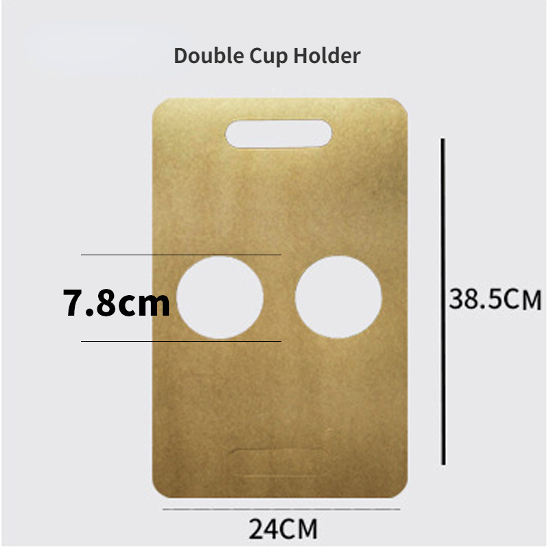 10 Pcs Portable Kraft Paper Cup Holder Takeaway Coffee Milk Tea Arc Cups Carry Creative... - SKU KPCH1256 - UGI Packaging