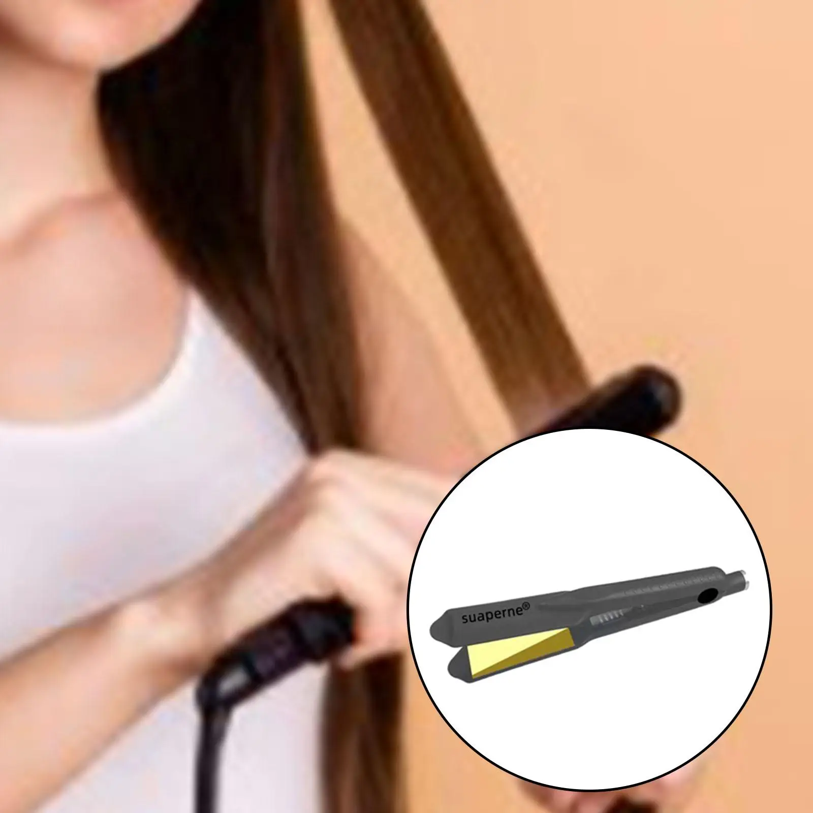2 in 1 Hair Straightener Curler Twist Straightening Curling Iron, Plug-US Thin Anti-scalding Waterproof