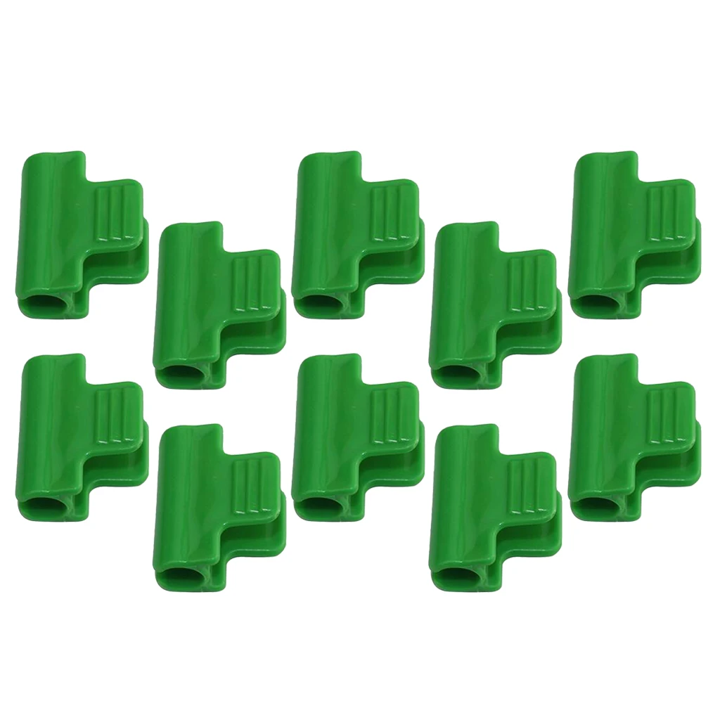 10Pcs Clamps for Outer Plant Stakes Greenhouse Film Row Cover Netting Tunnel Hoop Clips