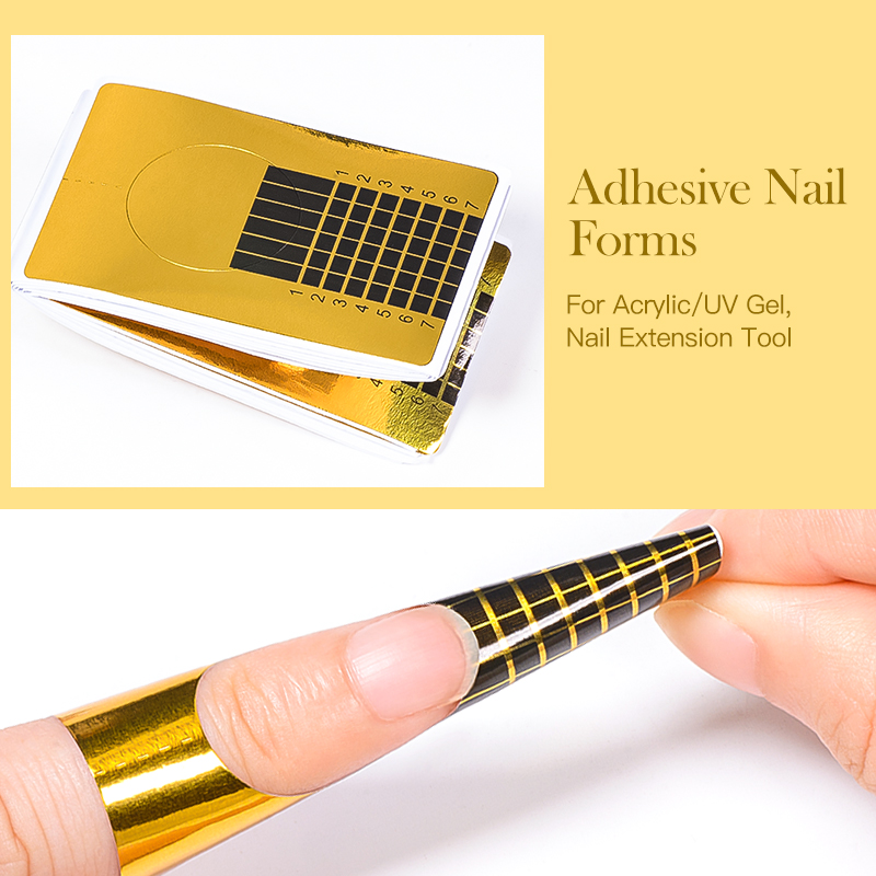 Description Picture 3 of item20PCS 40PCS Nail Builder Form For Extension French Acrylic UV Gel Tips Nail Art DIY Tools Builder Guide Mold Manicure Stencil