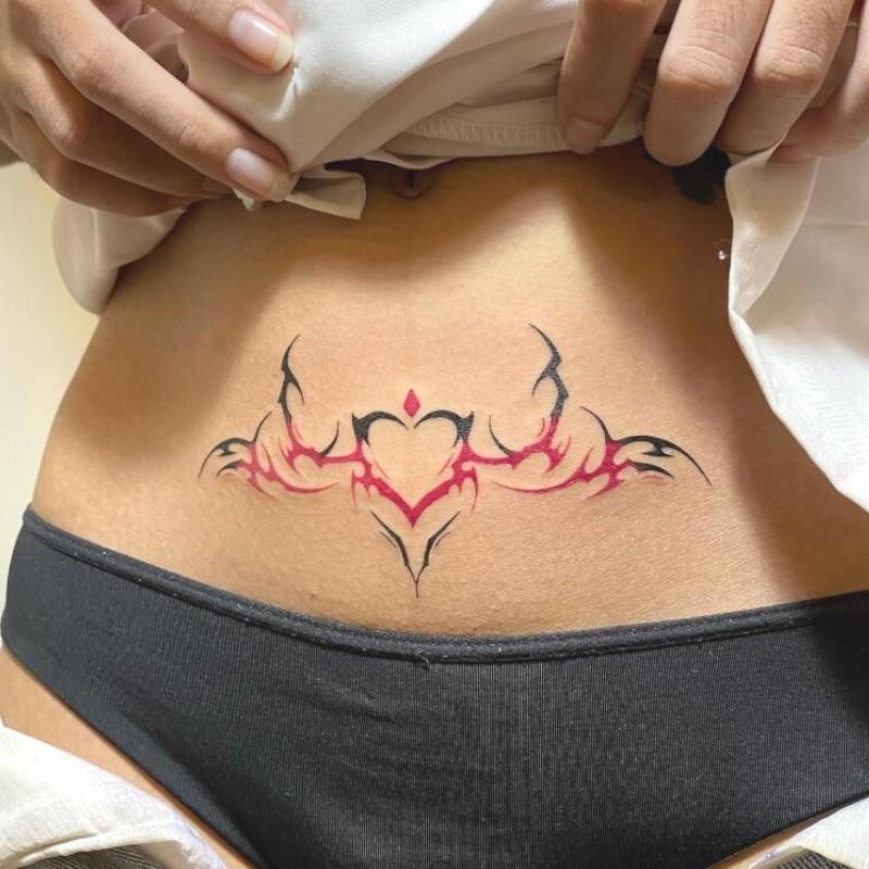 Sexy Succubus Tattoo Aufkleber Set dauerhafte gefälschte Tätowierung für Frau Hotwife temporäre Tattoo Bauch Kunst Tattoos wasserdichte Tatuajes – Detail 2