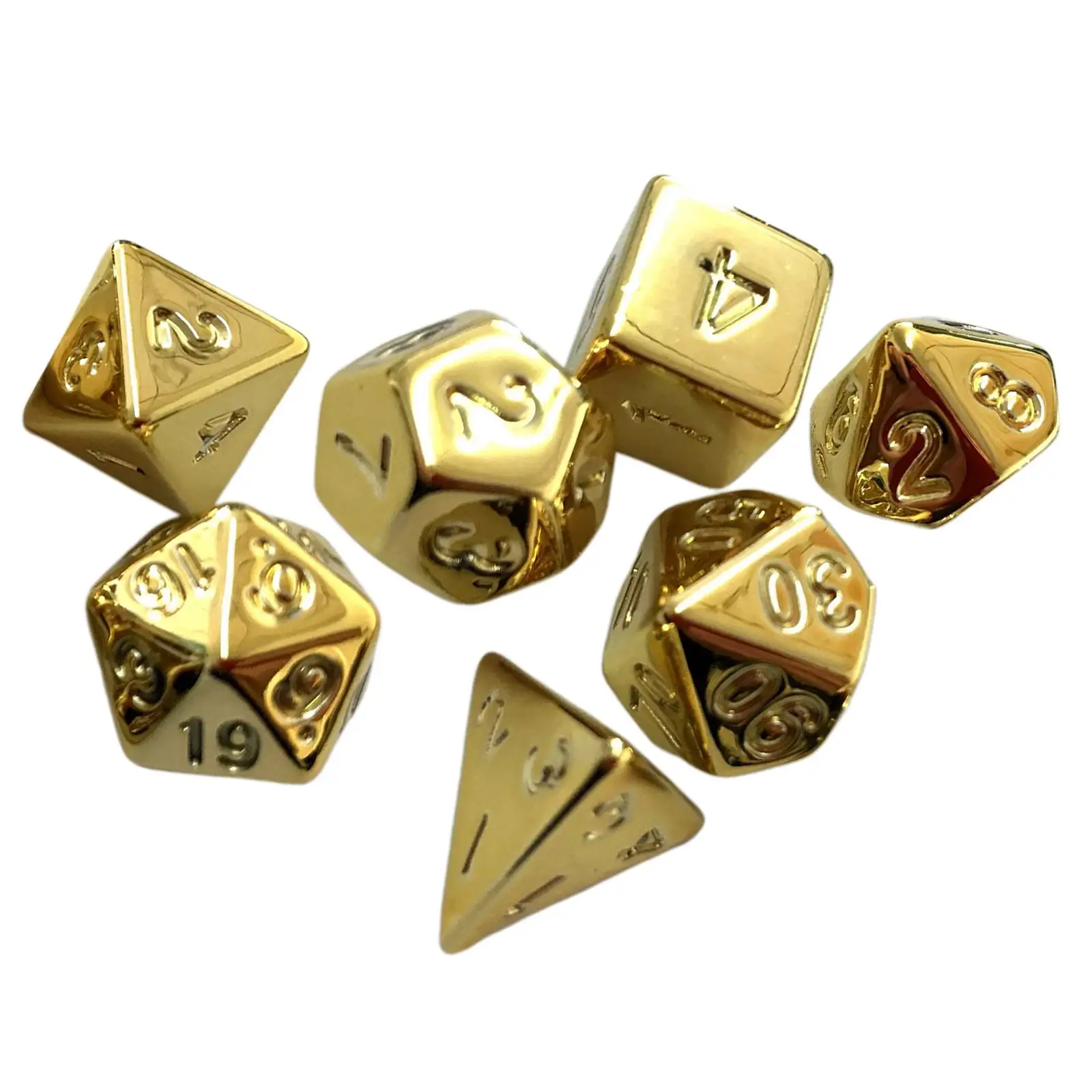 7x Polyhedral Dices D4-d20 Party Supplies Acrylic Dices for Table Game Role Playing Game Board Game Card Games Party Game