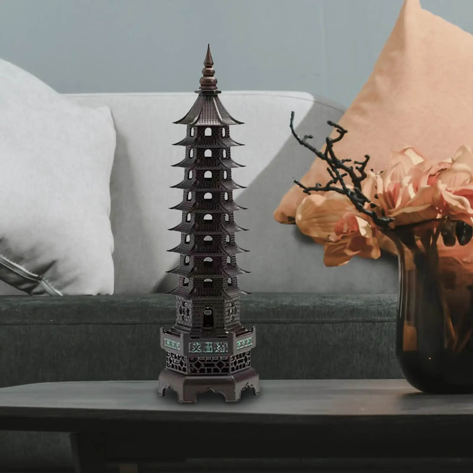 Incense Holder Decorative Decor Craft Tower Incense Burner for Meditation