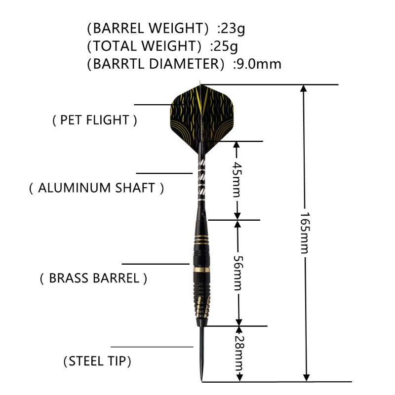 Title 6, 77HC 3-teiliges professionelles Wettkampf-Dart-...