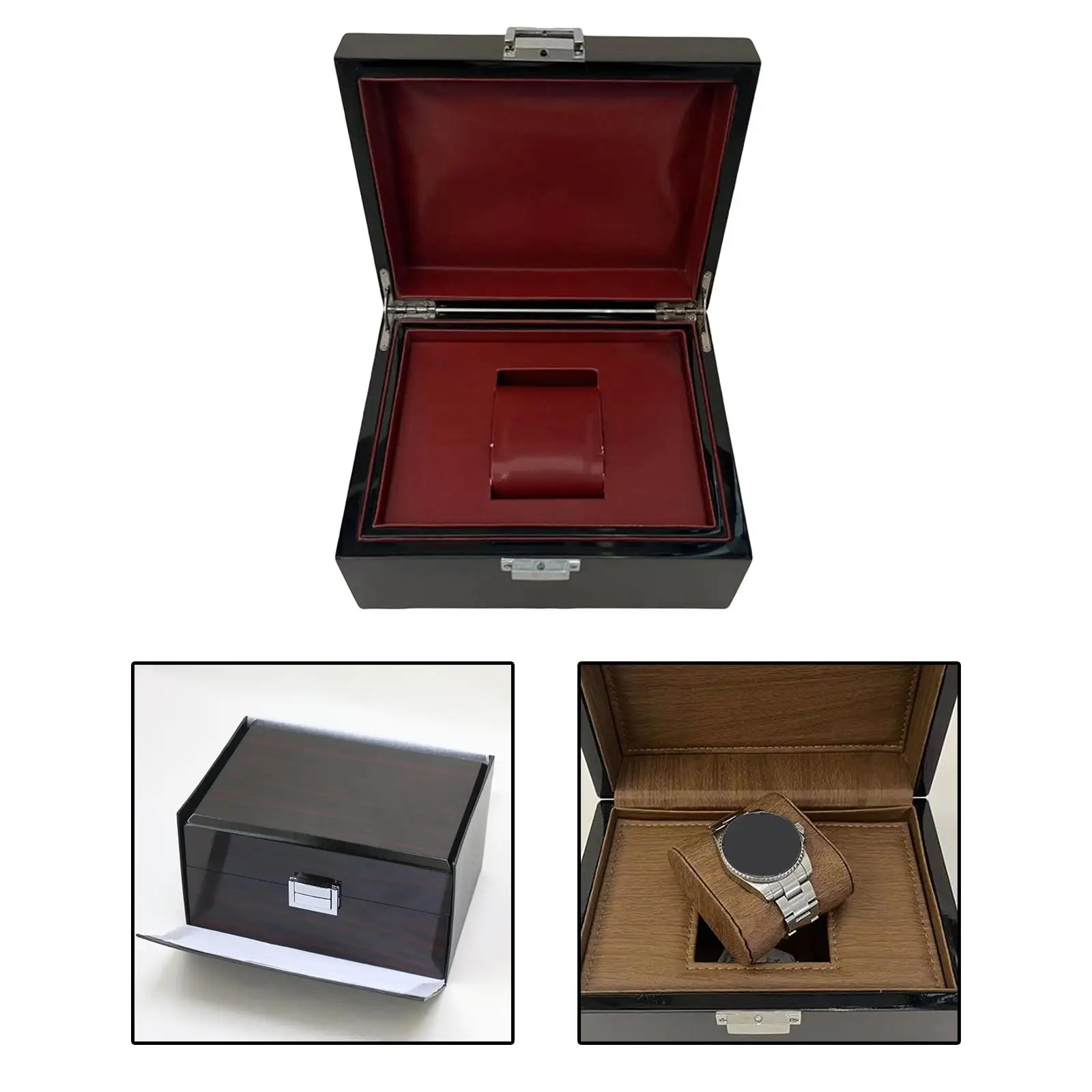 Single Watch Box Display Case Container Bracelets Watch Holder Watch Case for Apartment Bedroom Dressing Room Travel