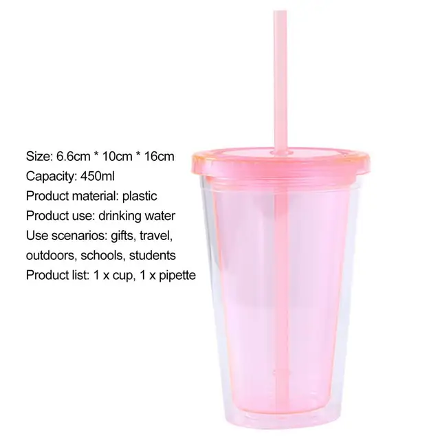 Cupture Classic 16oz Candy Tumbler in Clear with Matching Straw