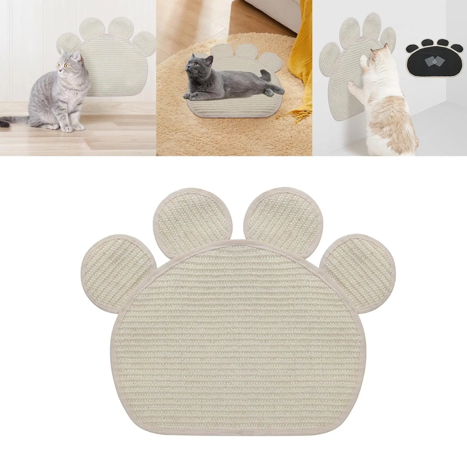 Cat Scratcher Mat Horizontal Anti Slip Protecting Kitty Scratching Pad Cat Scratch Rug Carpet for Chair Sofa Couch Floor Wall
