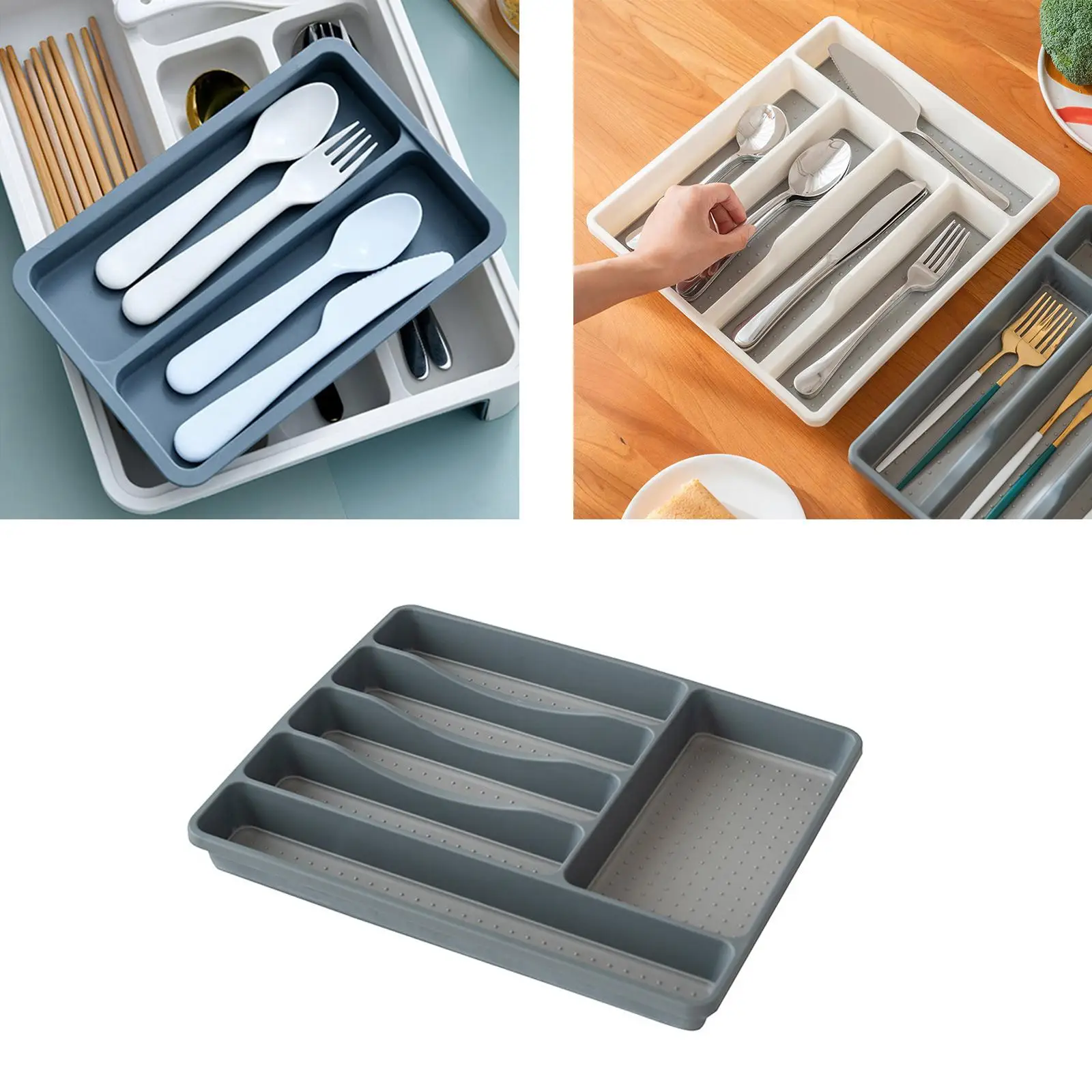 Cutlery Storage Tray Kitchen Gadgets Drawer Organizer Racks for Fork