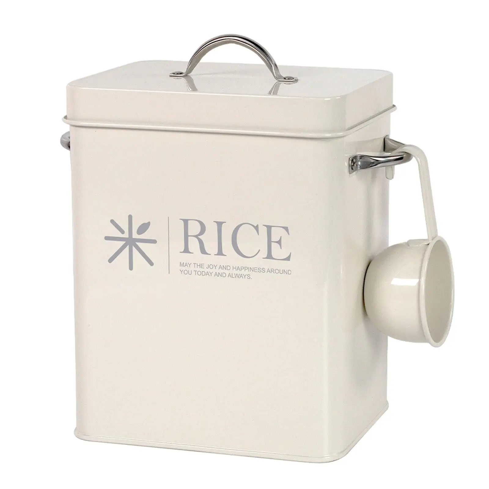 Metal Rice Storage Container Pots Multipurpose Tins Flour Storage Container for Cooking Storeroom Countertop Restaurant Kitchen