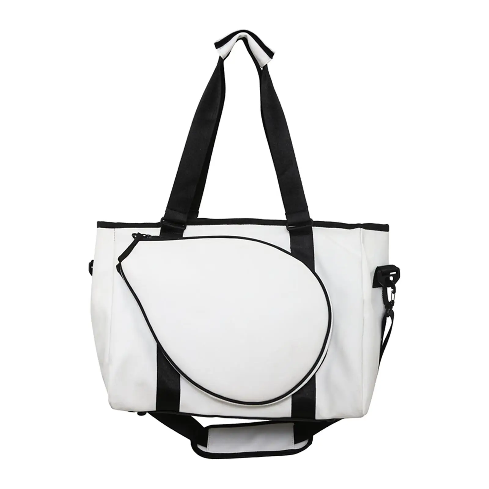 Tennis Shoulder Bag Carrying Bag Multifunctional with Zipper Handbag for Squash Racquets Pickleball Clothes Equipment
