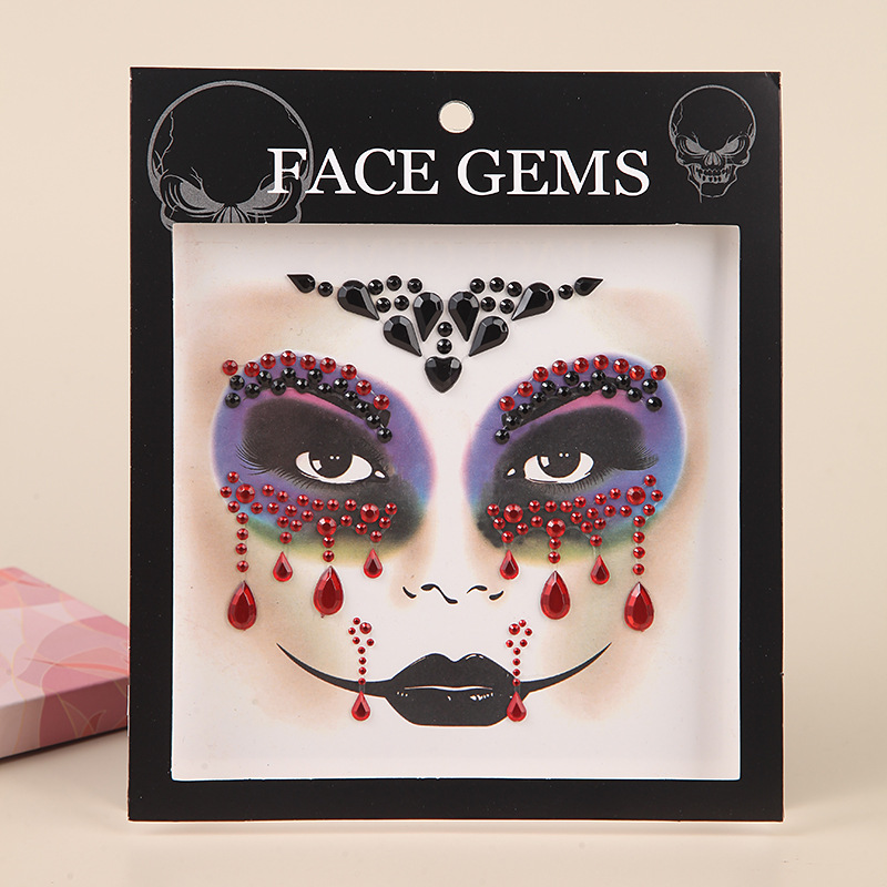 Best of Halloween Stage Performance Face Decoration Rhinestone Temporary Tattoo Sticker Face Gem DIY Brow Diamond Party Face Jewelry Reviews & Tips