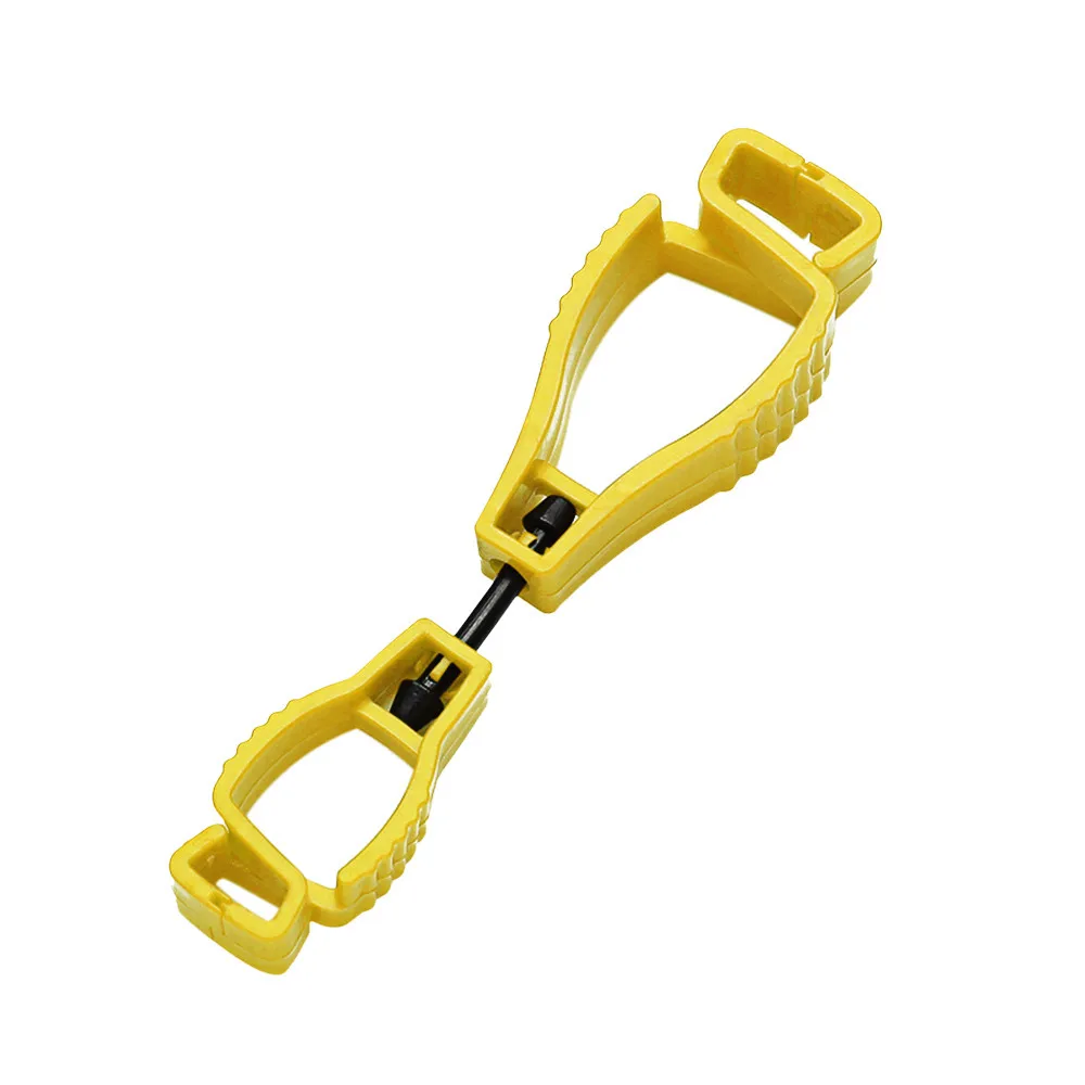 Yellow Metal Free Safety Glove Clip Holder Hanger Work Clamp 5 x Portwest A002