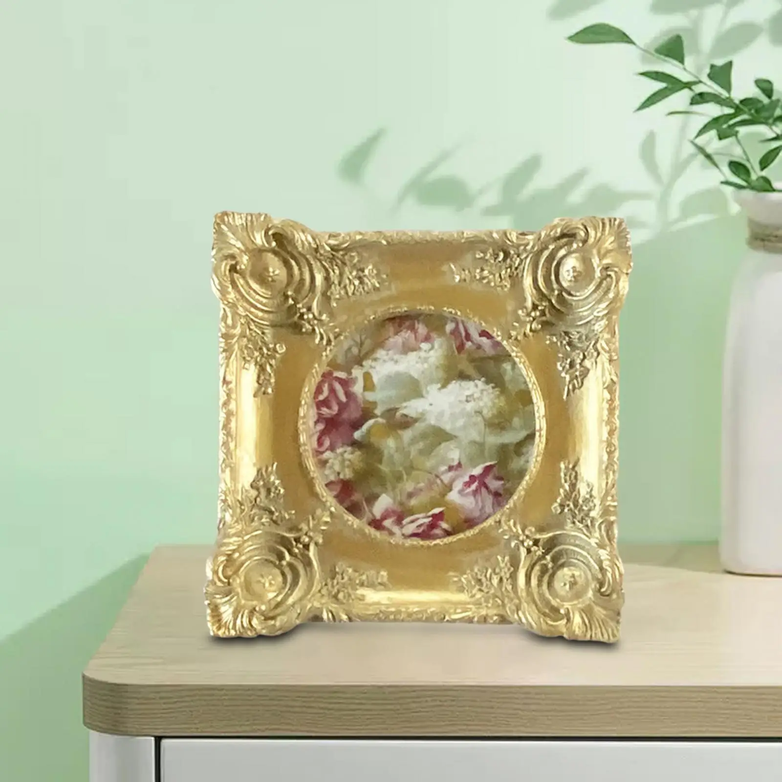 European Retro Style Photo Frame Table Centerpiece Art Picture Frame Photo Display for Apartment Office Dorm Drawing Room Party