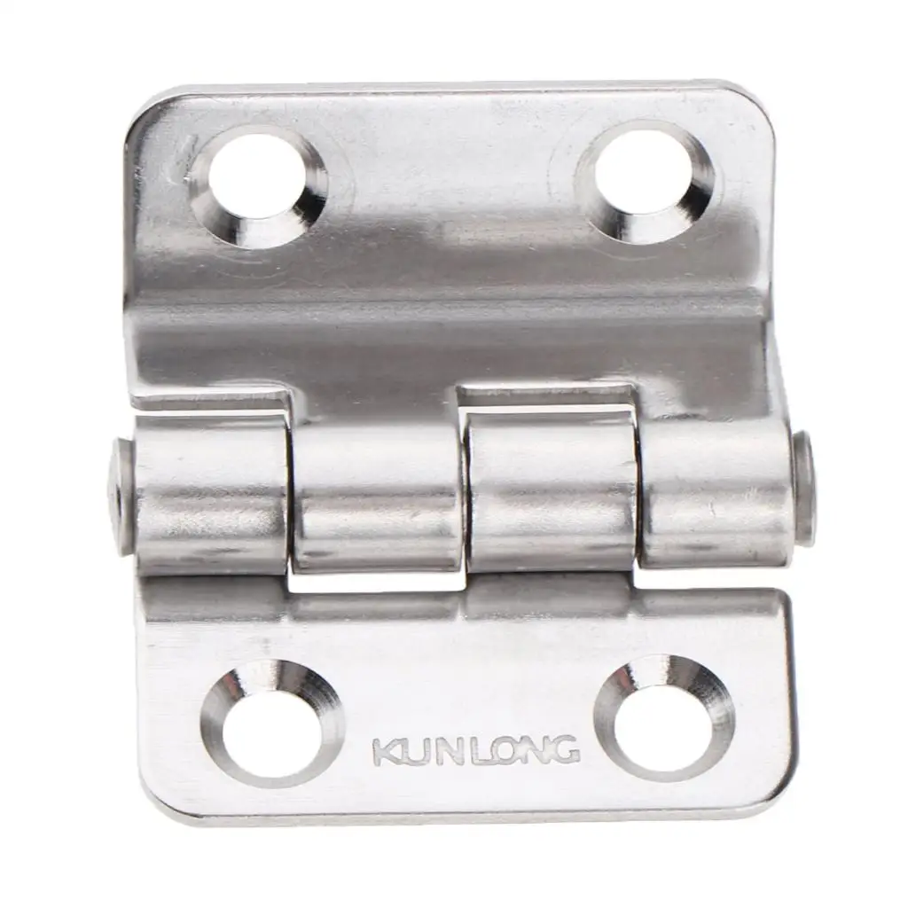 Marine Grade Stainless Steel Mirror Polished Door Hinge 1.5 x 1.5 inch for Boat, RVs