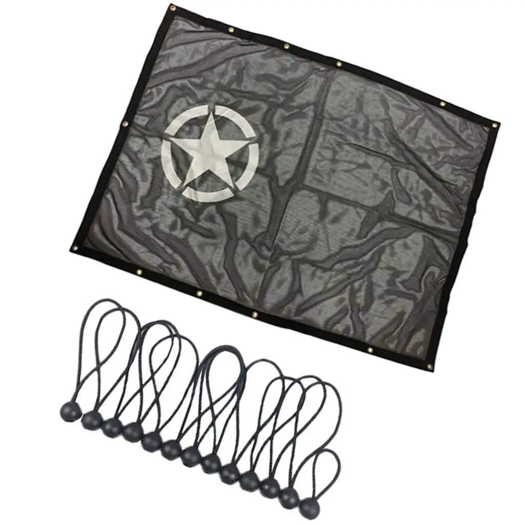 Mesh Sun Shade Full Top Cover Spider Web Shade for  Wrangler JK 2/4 Door