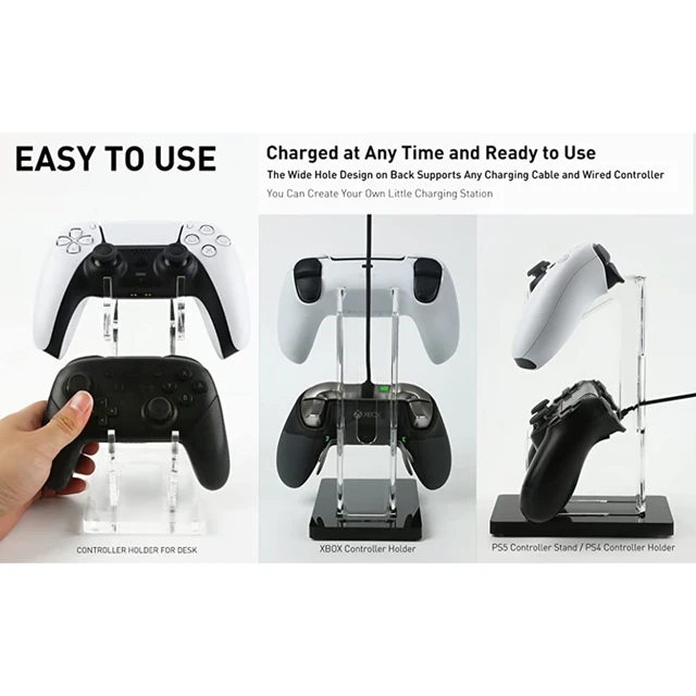  OIVO Controller Organizer for Desk, Display Controller Stand  for PS5/ PS4/ Xbox Series/One X/S/Nintendo Switch Controller & Headset  Stand, Controller Desk Mount & Storage for 4 Packs Game Controller : Video